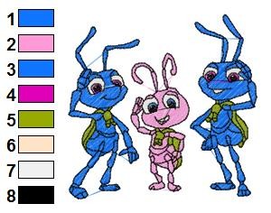 Bugs Life Embroidery Design 12